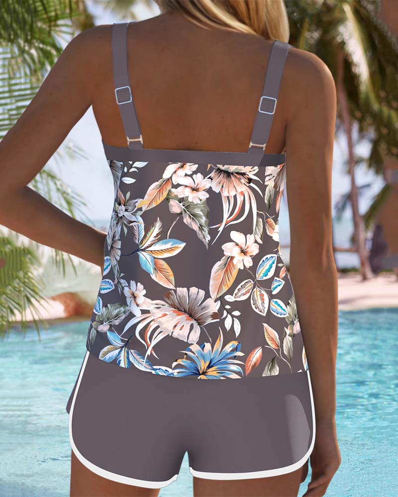 Imke | Printed U-Neck Tankini