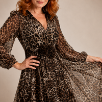 CASEY | Leopard Print V-Neck Maxi Dress