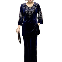 Elvire - Chic Velvet Two-Piece Ensemble