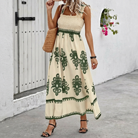 Alba | Bohemian Maxi Dress with Square Neckline