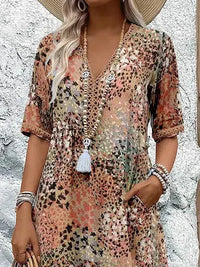 Dorina | V-Neck Dress with Print