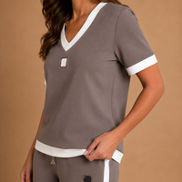 BAILEY | Women's Loose Set with Top and Pants with V-Neck