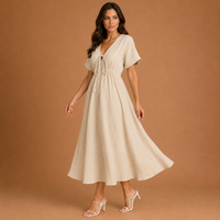 VIVIAN | Relaxed V-Neck Maxi Dress