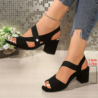 Elara | Women's Cross Strap Block Heel Pumps