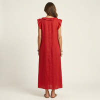 Josette | Ruffle V-Neck Maxi Dress