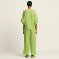 Marlowe | Zipper-Front Puff Sleeve Set