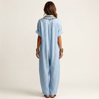 Amarina | Embroidered V-Neck Collar Maxi Dress