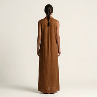 Mirabell | Hooded Button-Front Sleeveless Maxi Dress