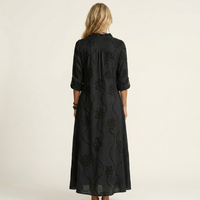 Mariam | Maxi Dress with Tonal Floral Embroidery