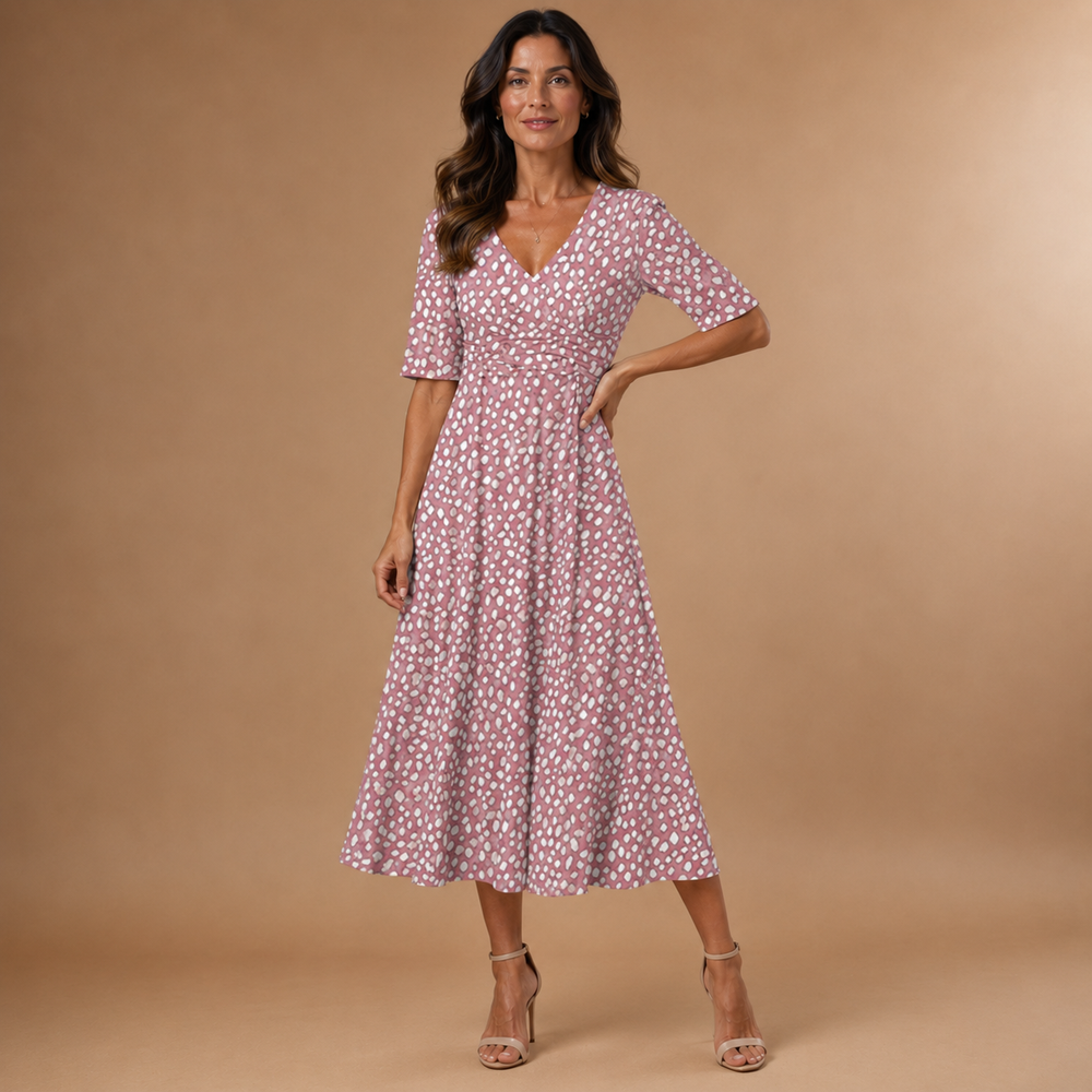 ROAN | Polka Midi Dress