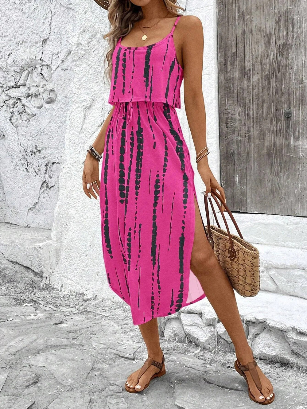 Luna | Midi dress with thin straps