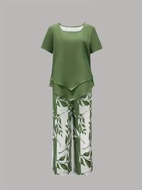 Avy™ | Relaxed Two-Piece Leaf Print Set