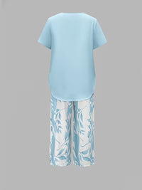 Avy™ | Relaxed Two-Piece Leaf Print Set