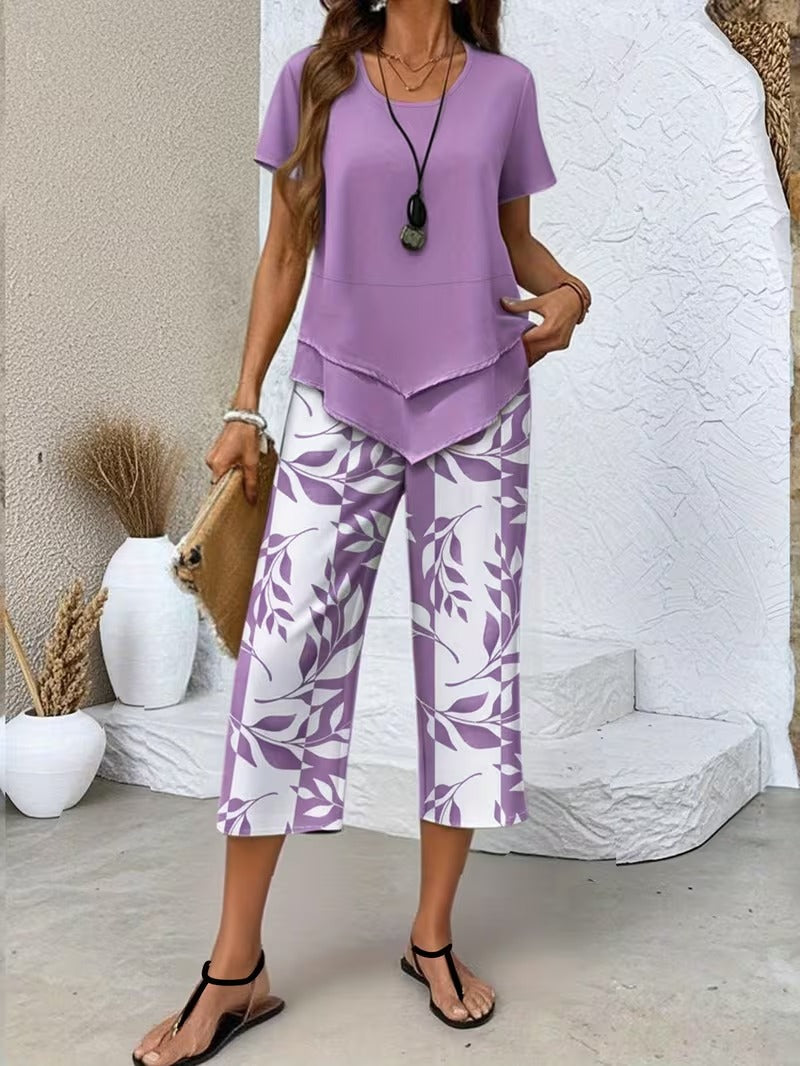 Avy™ | Relaxed Two-Piece Leaf Print Set