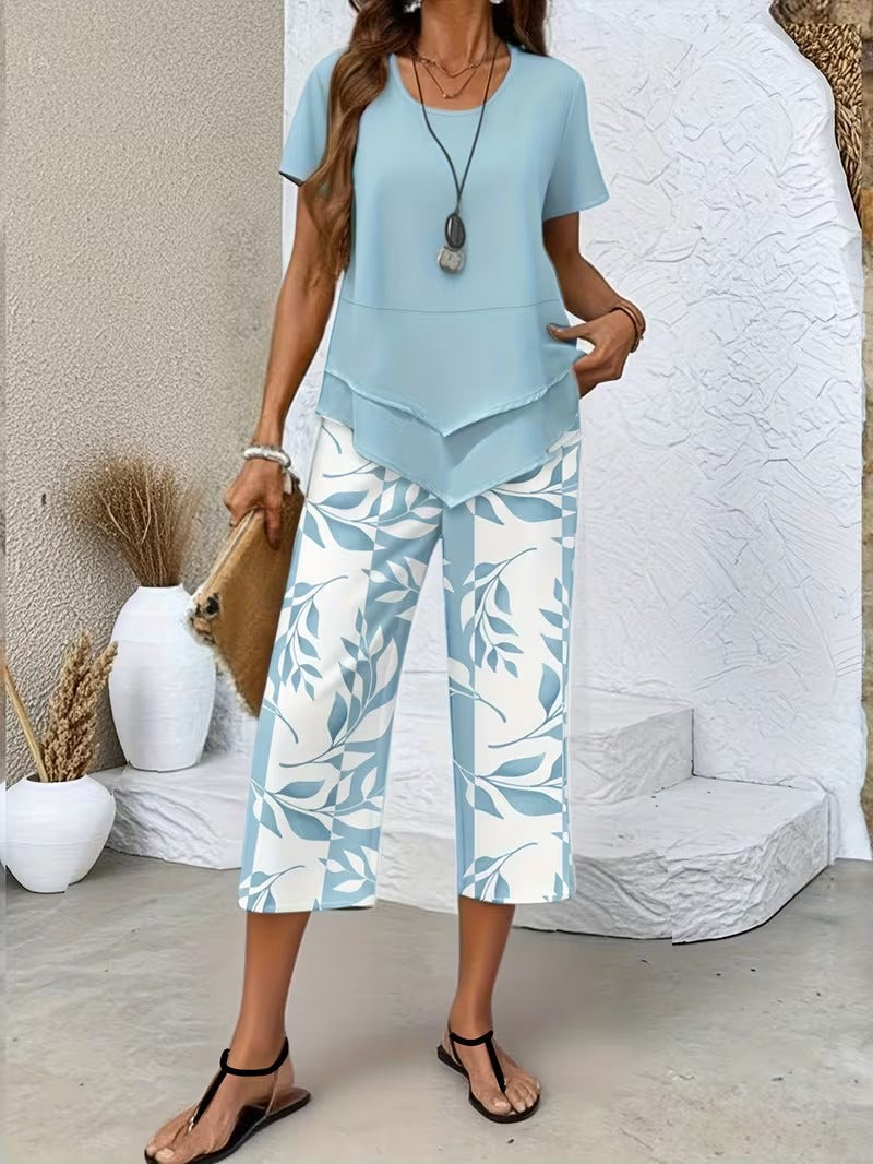 Avy™ | Relaxed Two-Piece Leaf Print Set