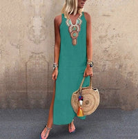 Nerea | Bohemian Maxi Dress with V-Neck