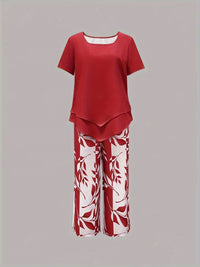 Avy™ | Relaxed Two-Piece Leaf Print Set