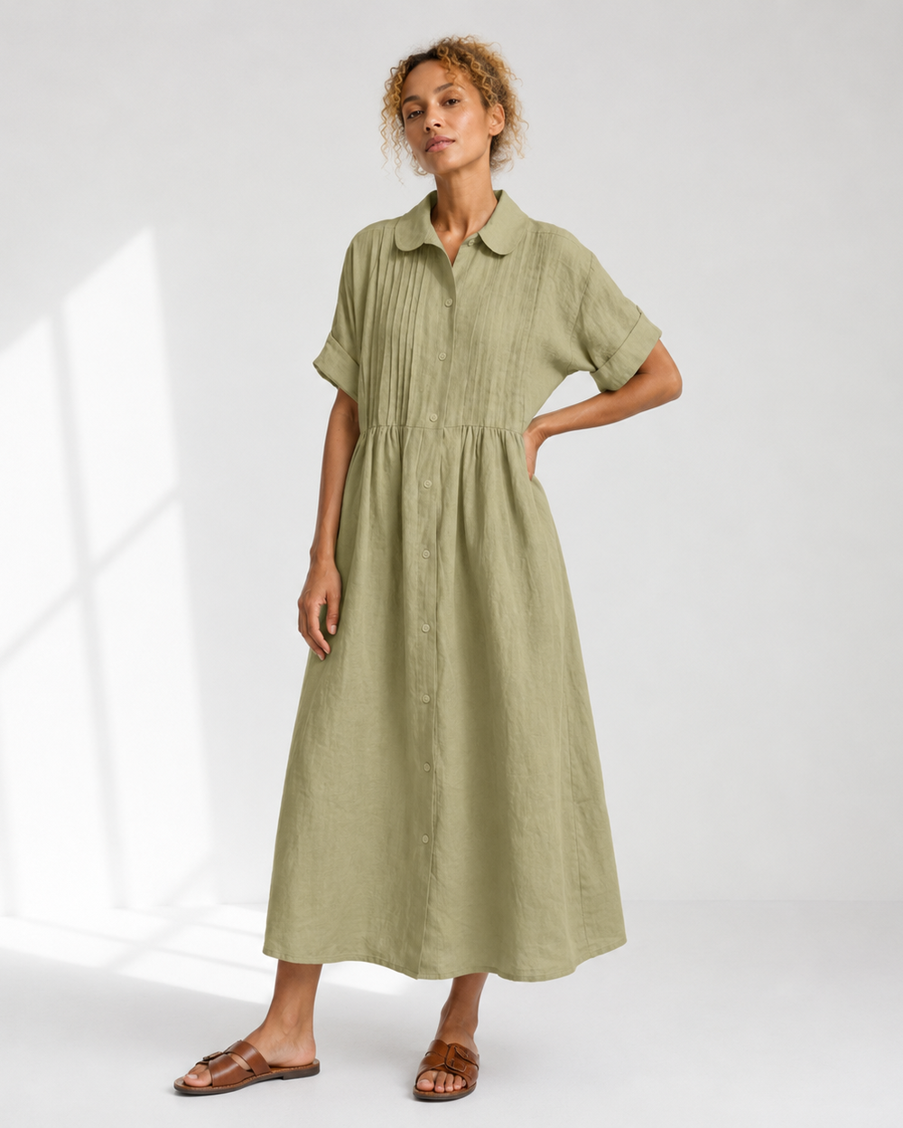 LYSANDRA | Flowing Summer Shirt Dress