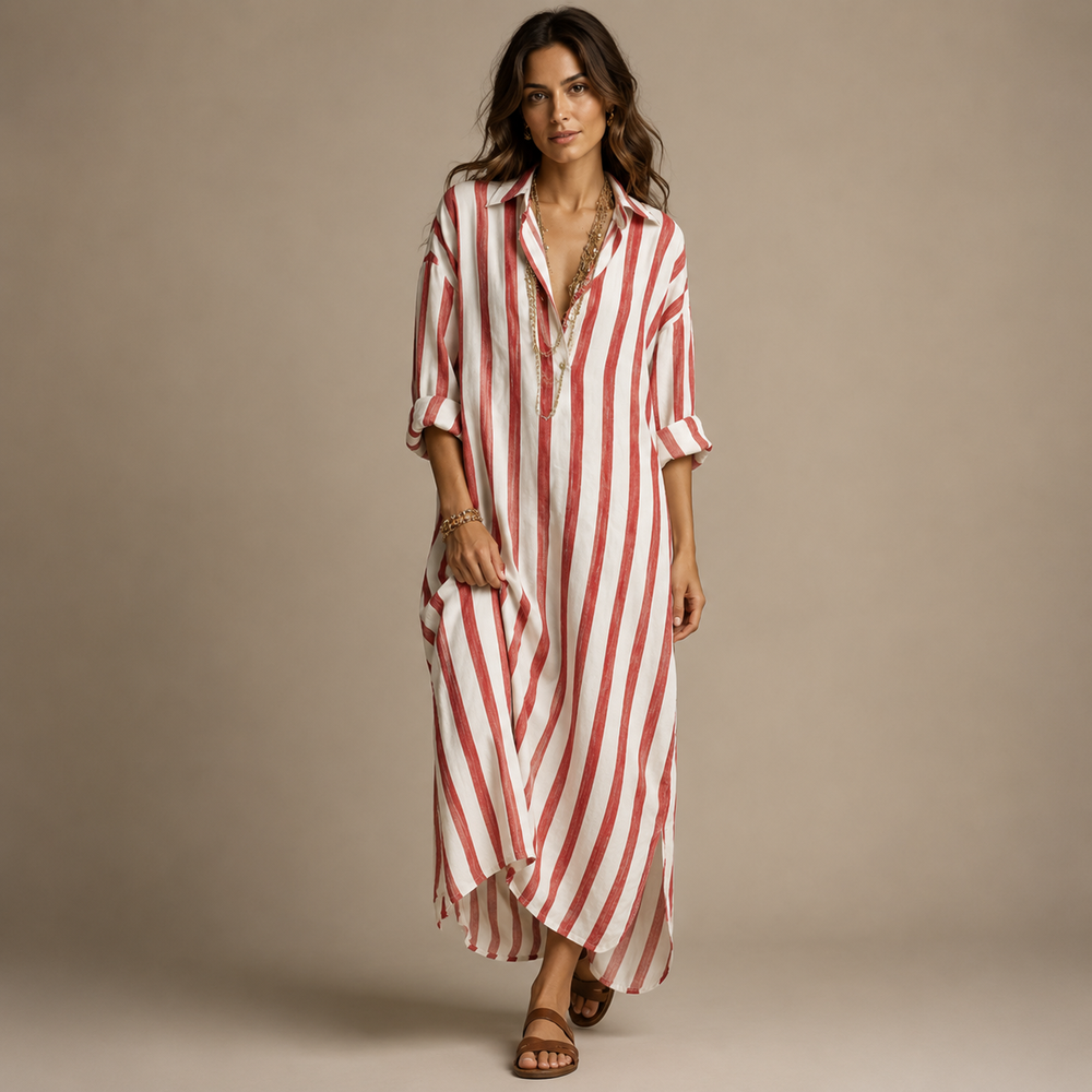 MARCELLA | Striped Oversized Maxi Dress