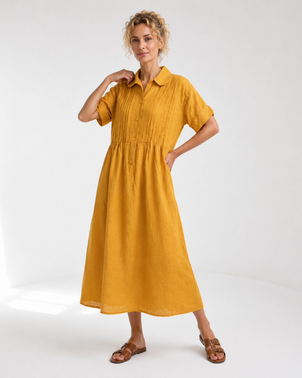 LYSANDRA | Flowing Summer Shirt Dress