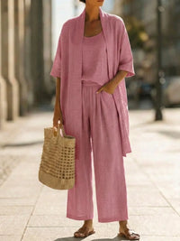 Elegant Minimalist 3-Piece Set: Lightweight and Breathable