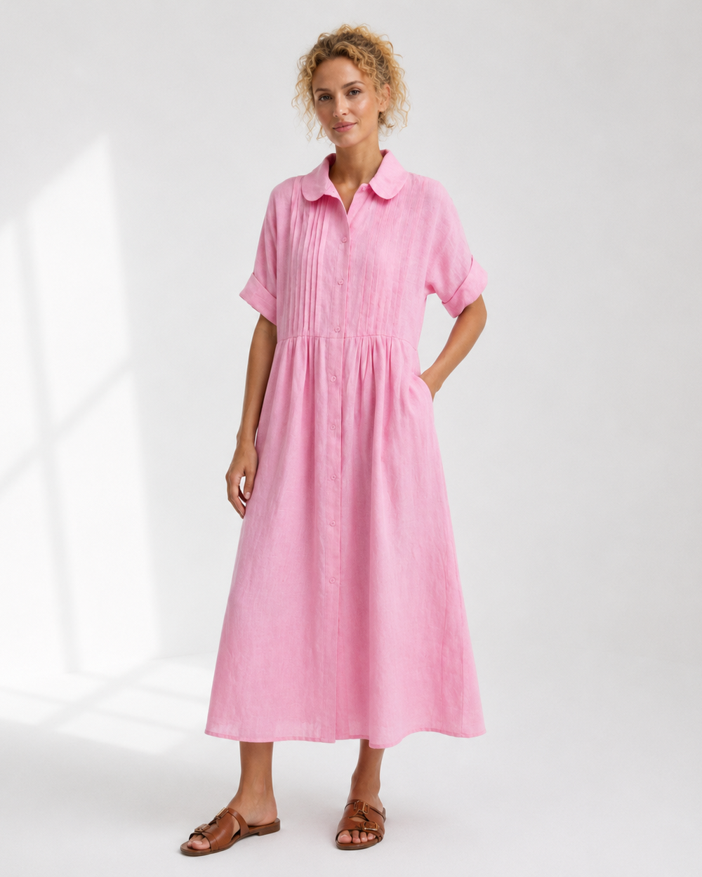 LYSANDRA | Flowing Summer Shirt Dress
