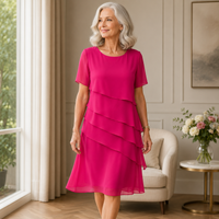 LINDA™  | Elegant Comfort Ruffle Dress