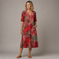 ELARA | Elegant Printed Midi Dress