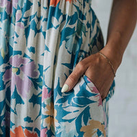 FIONA | Floral Maxi Dress with Adjustable Straps