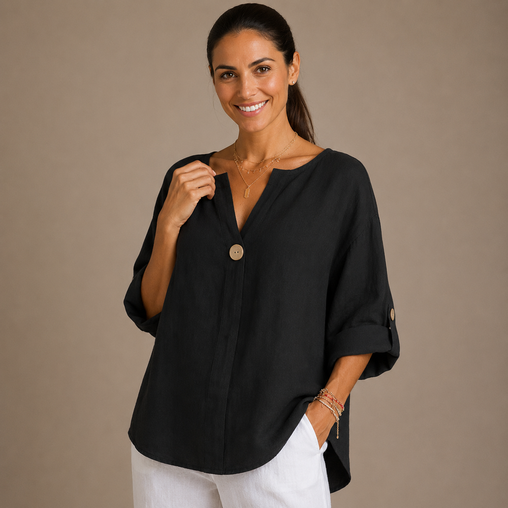 ZIA | Relaxed V-Neck Top