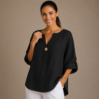 ZIA | Relaxed V-Neck Top