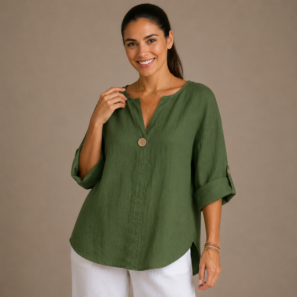 ZIA | Relaxed V-Neck Top