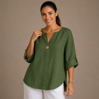 ZIA | Relaxed V-Neck Top