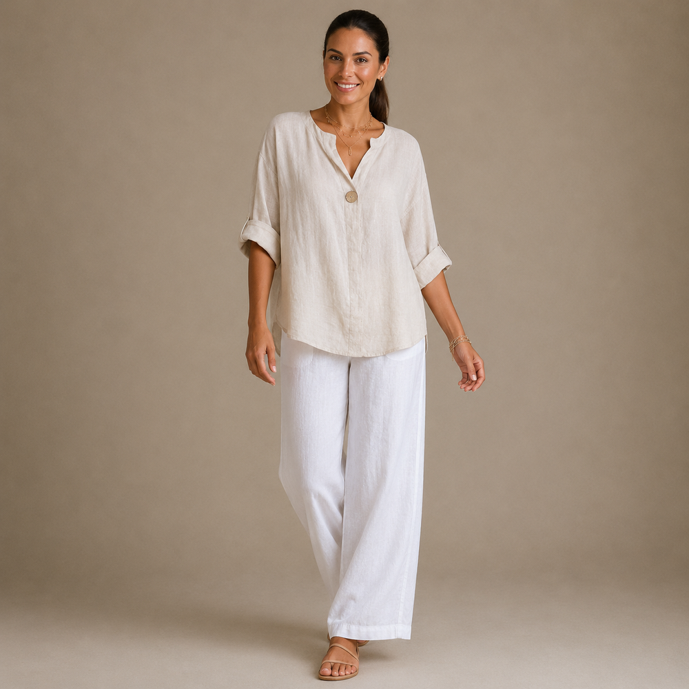 ZIA | Relaxed V-Neck Top