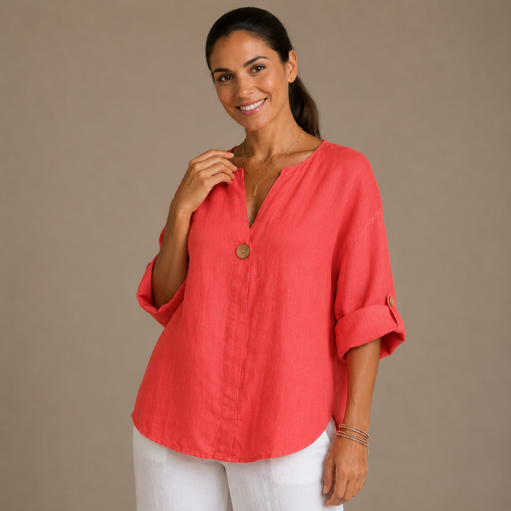ZIA | Relaxed V-Neck Top