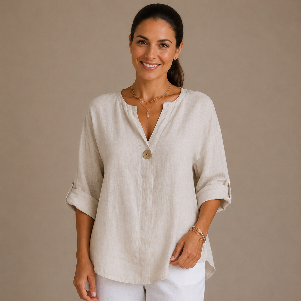 ZIA | Relaxed V-Neck Top